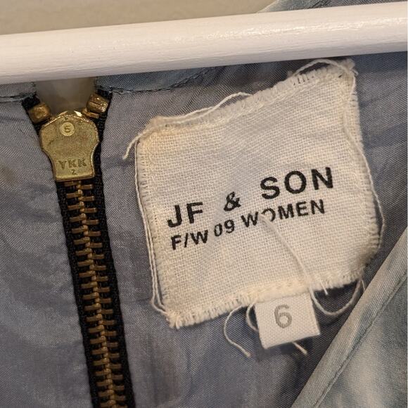 JF & Son Silk Dress Grey Tones Casual Classic Timeless Natural Fiber - Size 6 - Picture 5 of 9